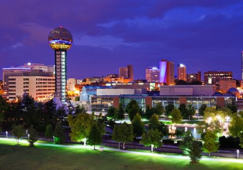 Skyline of downtown Knoxville, Tennessee, USA.